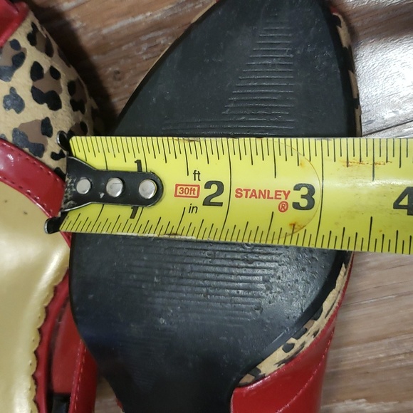 (7) George Leopard Print Peep Toe Heels Business Casual Animal - Picture 10 of 14